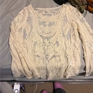 Soho Girls Ivory Lace Top